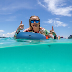 Aufblasbares Paddle Board Bodyboard für Kinder - Blaue Blätter - Luxemburg