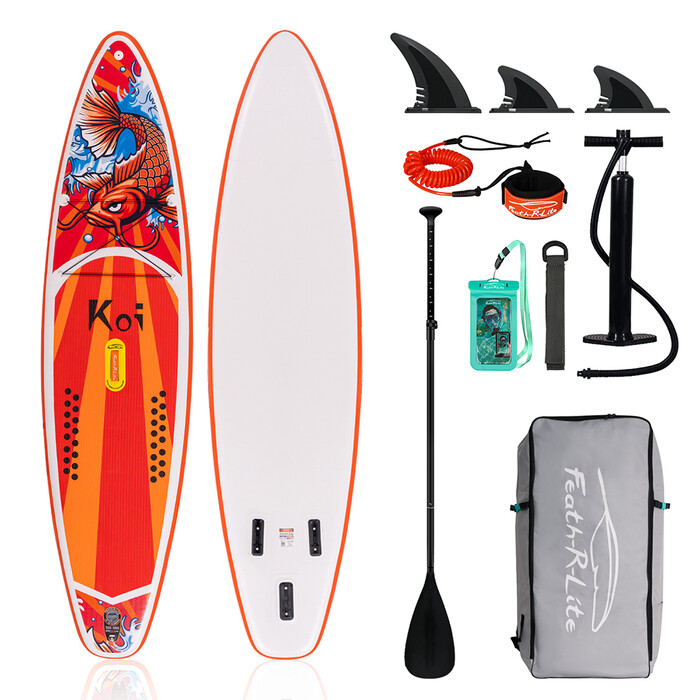 Aufblasbares Surf-Paddleboard 11'6" - Sup Koi Orange Farben - Luxemburg