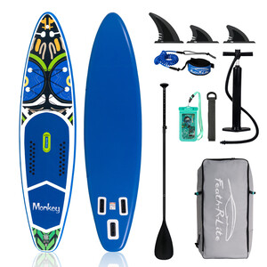 Aufblasbares Surf-Paddleboard 11'6" - Affe Blau - Luxemburg