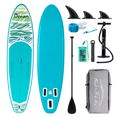 Aufblasbares Surf-Paddleboard 11' - Ozean Himmel Blau - Luxemburg