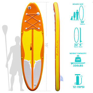 Aufblasbares Surf-Paddleboard 11' - Orange Farben - Luxemburg