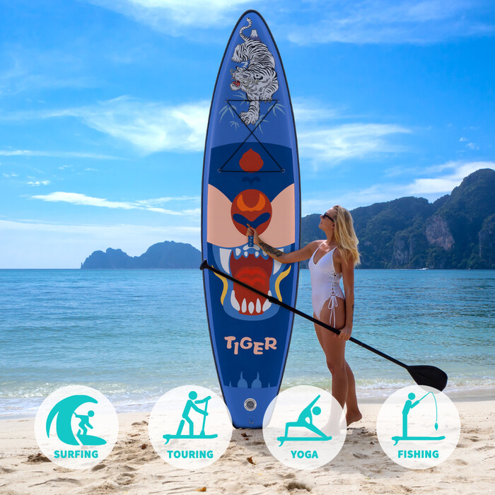 Aufblasbares Surf-Paddleboard 11' - Tigerblau - Luxemburg