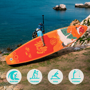 Aufblasbares Surf-Paddleboard 11' - Orange Farben Crane - Luxemburg