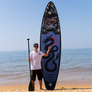 Aufblasbares Surf-Paddleboard 11' - Schwarzer Drache - Luxemburg